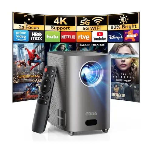EGJSG V3 portable projector with electric focus and carry bag for outdoor movies