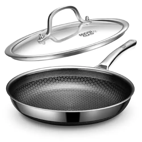 Aceself hybrid non-stick frying pan with lid