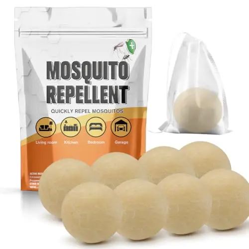 CJEIWYA mosquito repellent balls in natural packaging showing multiple units