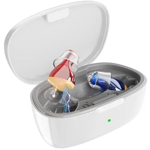 MEIMOUSE white-blue invisible in-ear hearing aids