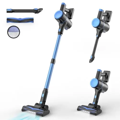 UML0 N8 navy blue cordless stick vacuum with flexible brush head