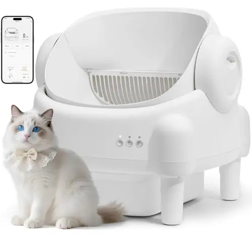 PARUUNTYS open-top automatic litter box for multiple cats