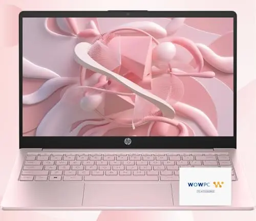 HP 14 Ultrabook laptop in Tranquil Pink color