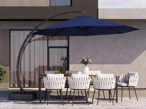 Kingdura 11ft cantilever patio umbrella with infinite tilt and included base