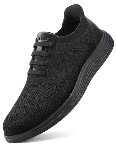 VILOCY Men's Hands Free Dress Sneakers in black