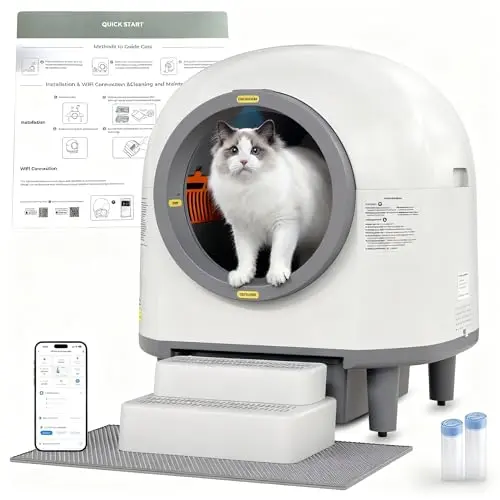 HOTFEED automatic litter box with 100L capacity