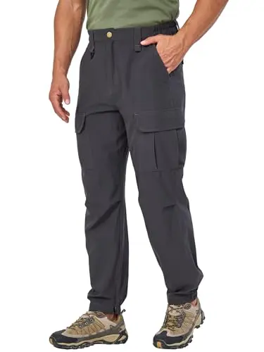 Yafanqi men's hiking cargo pants with tactical features and multiple pockets