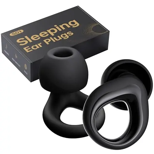 QWH black silicone earplugs with multiple tips and case