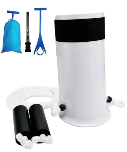 Osanchan sock aid device showing adjustable cord and anti-slip pad design