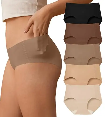 SHARICCA seamless no-show hipster underwear for women