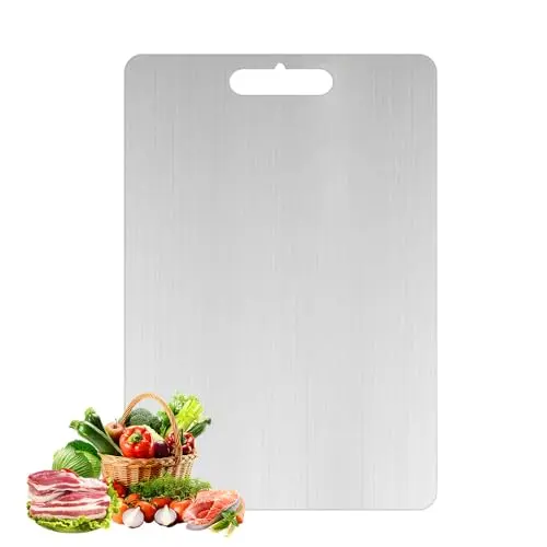 ZiTour titanium cutting board with double-sided surface and elegant design