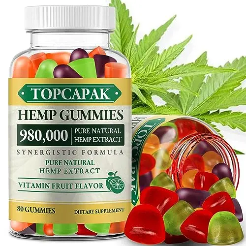TOPCAPAK High Potency Hemp Gummies for anxiety support