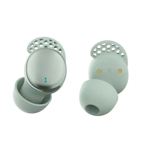 Houlyn Sleep Earbuds in mint green color designed for comfortable overnight wear