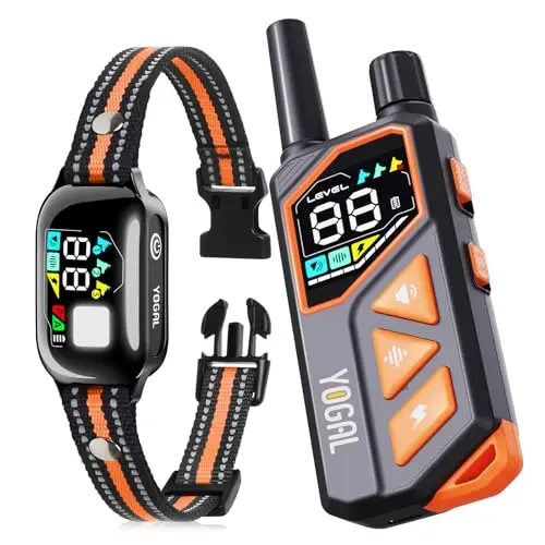 YOGAL 2-in-1 dog training collar with remote and automatic bark detection