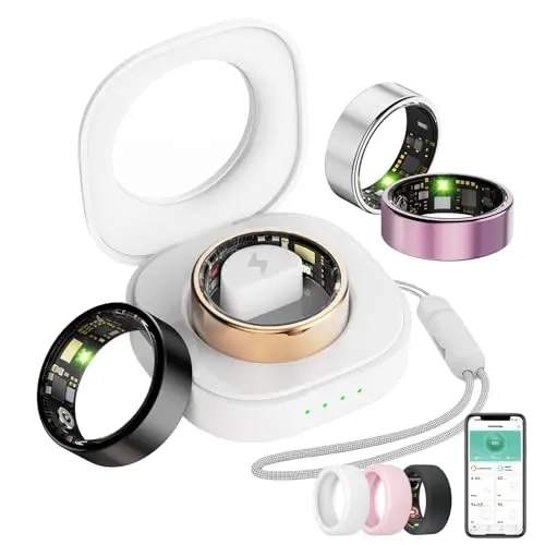 Oucscru smart ring in rose gold with health tracking