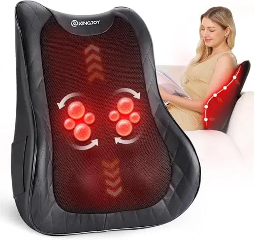 KINGJOY Shiatsu back massager with dual heating zones