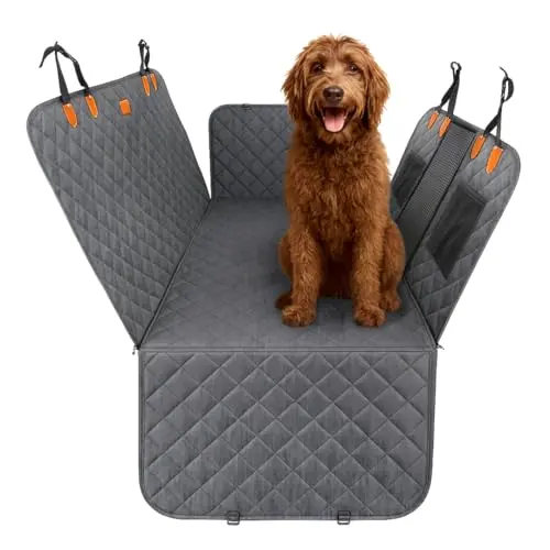 Ruff & Stuff hard bottom dog car seat cover with safety belt